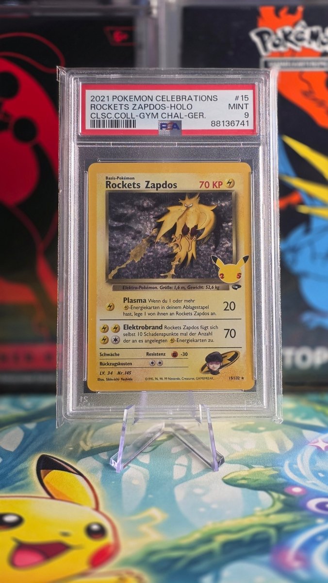 Pokémon Rocket's Zapdos – Celebrations (PSA 9, Deutsch) - PokeLumina