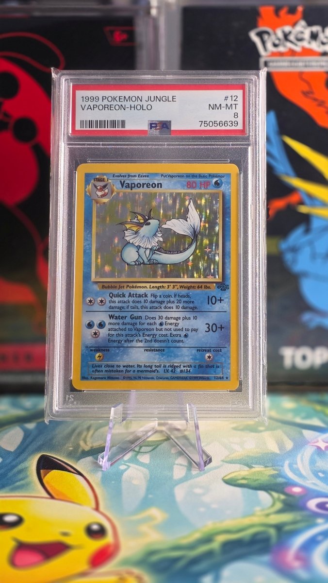 Pokémon Vaporeon – Jungle (PSA 8, Englisch) - PokeLumina