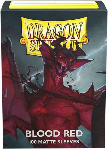 Dragon Shield Sleeves Blood Red Matt Standard 100 Stück - PokeLumina