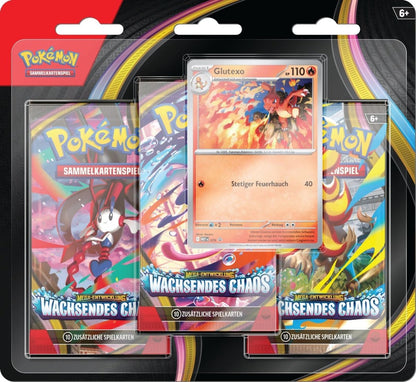 Pokémon 3er Blister – Mega-Entwicklung: Wachsendes Chaos (Deutsch) - PokeLumina