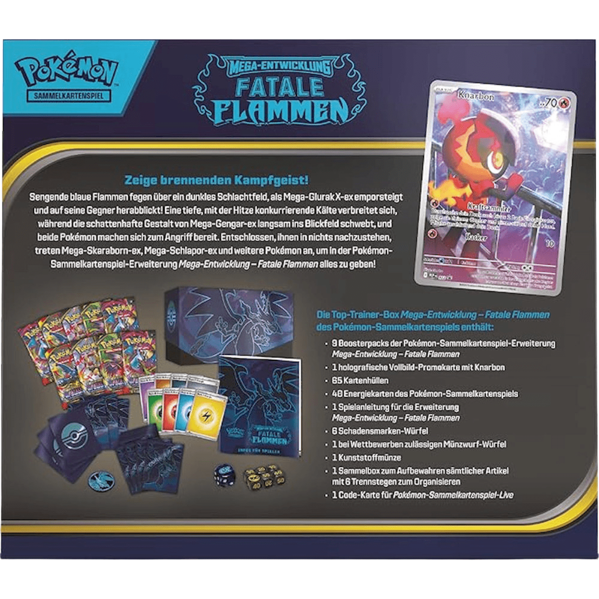 Pokémon Mega Entwicklung – Top - Trainer - Box Fatale Flammen (Deutsch) - PokeLumina