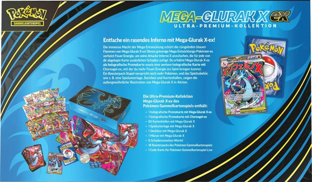 Pokémon Ultra - Premium - Kollektion – Mega - Glurak X - ex (Deutsch) - PokeLumina