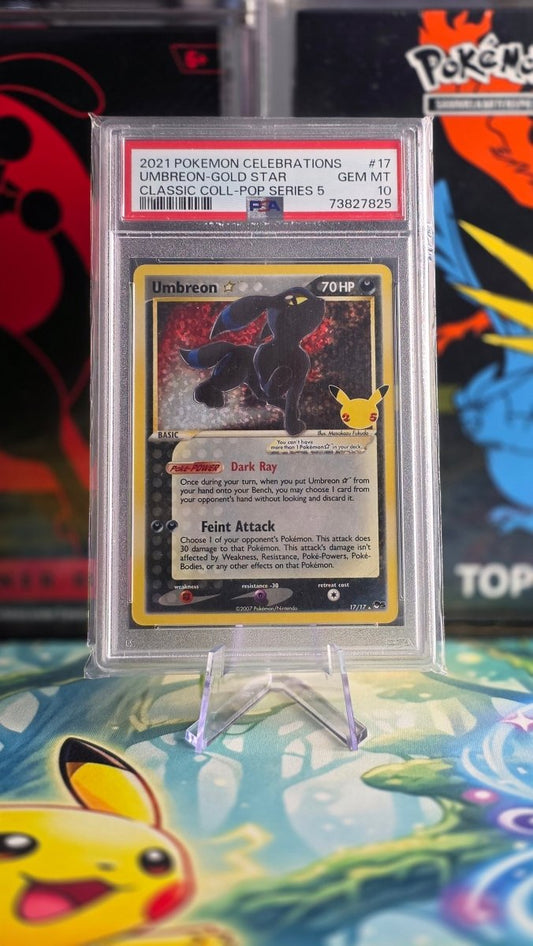 Pokémon Umbreon Gold Star – Celebrations (PSA 10, Englisch) - PokeLumina
